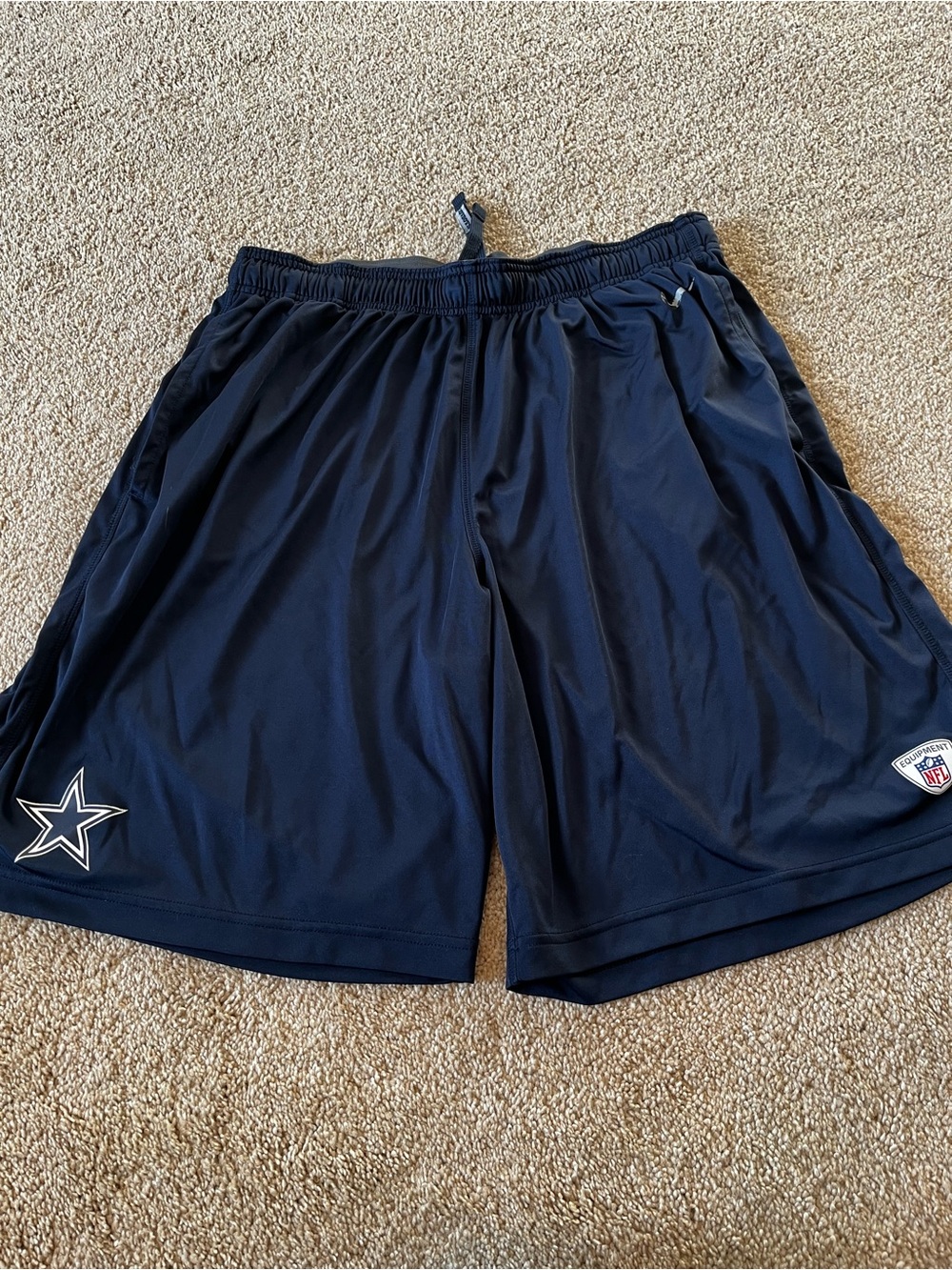 NFL Navy Men's Athletic Shorts with Dallas Star Logo